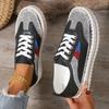 Hand-stitched Women Shoes Casual Fashion Parade Muffin Shoes New Drilling Thick Bottom Sneakers Women 2025 Zapatos De Mujer