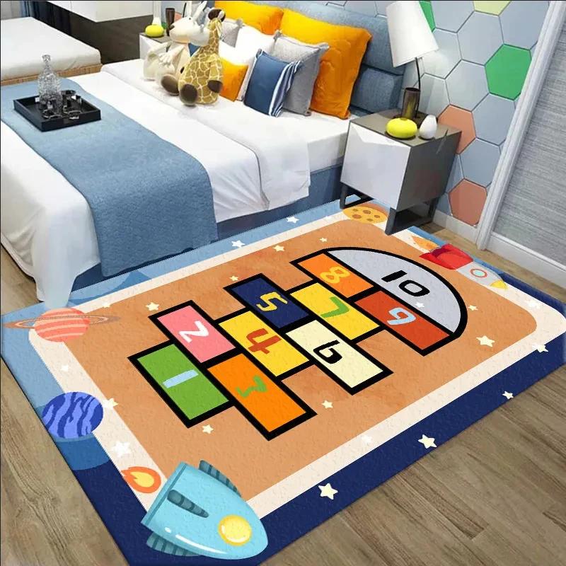 

М який килим з цифрами для гри в класики, килимок для підлоги, нековзний, для хлопчиків, дівчаток, малюків, навчальний, килимова доріжка для ігрової кімнати, спальні, класу 50x80cm 20x31 inch