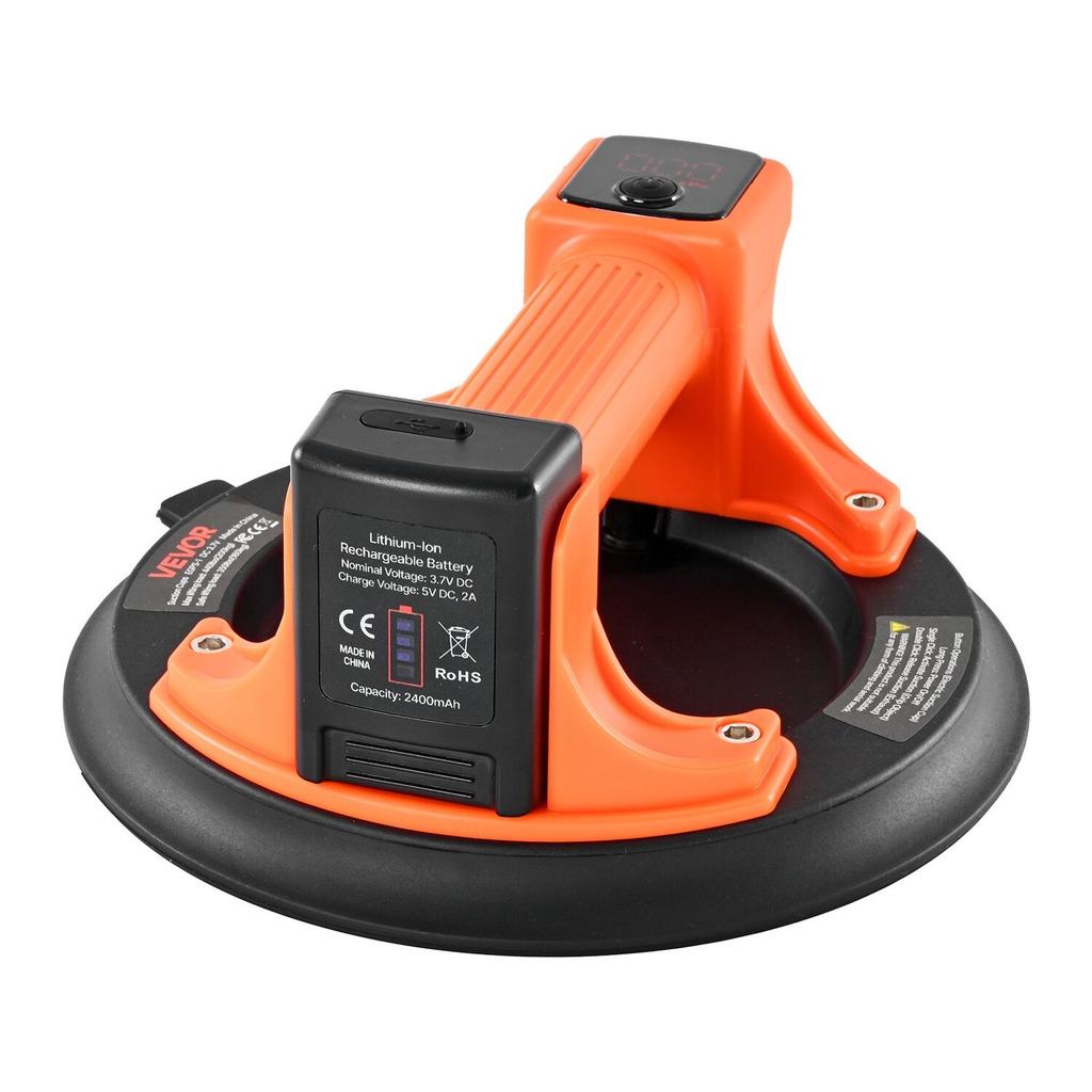 Electric Suction Cup, 203 Mm Vacuum Glass Lifter with Digital Display for Suction Power & Battery Level, 200 Kg Max Lifting Capacity Tile Suction Cup