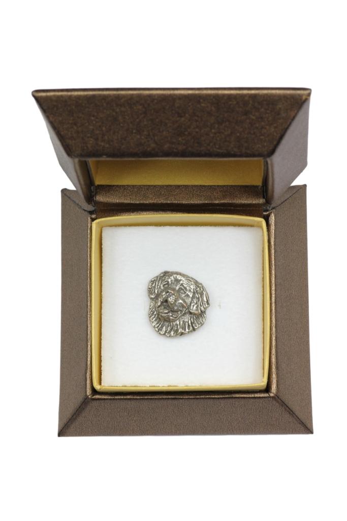 St. Bernard, Saint Bernard, Alpine Mastiff, Bernhardiner - Dog brooch in a gift box, elegant pin, lapel pin for Art-Dog brand jacket