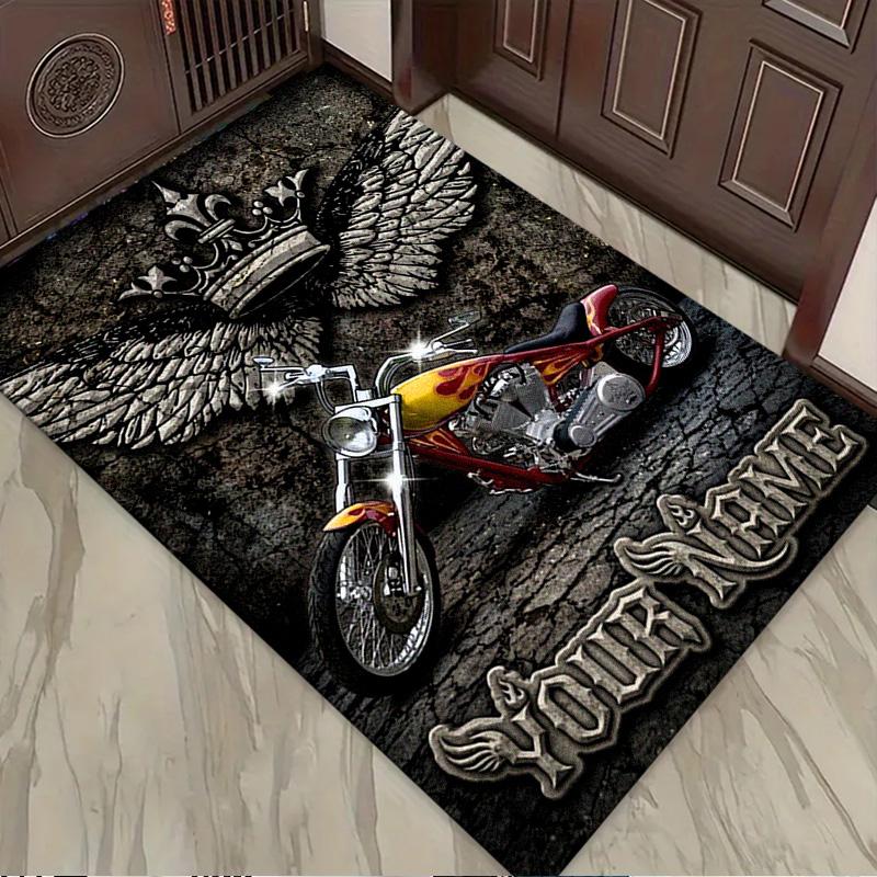 Name Custom Motor cycles Carpet Rug for Living Room Bedroom Home Sofa Decoration,Kids play Non-slip Floor Mat
