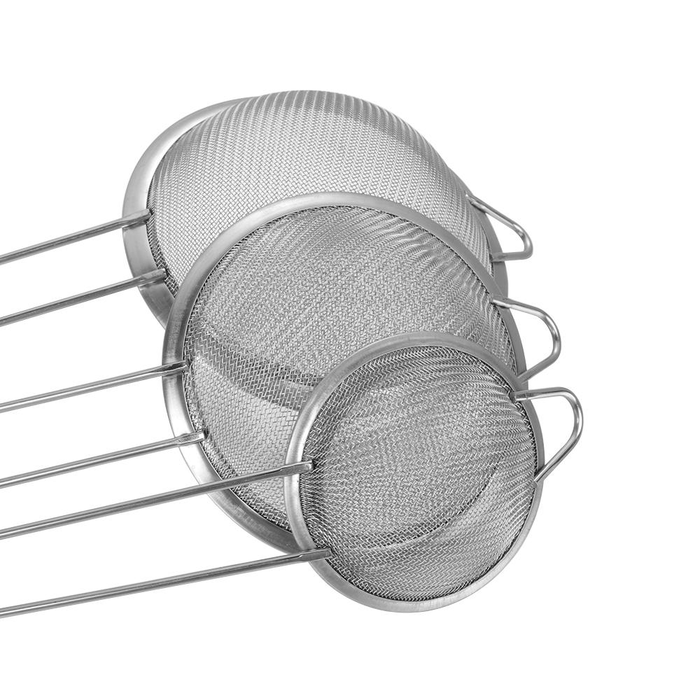 Diameter 7/8/10/12/14/16/18/20/22cm Kitchen Stainless Steel Flour Tea Strainer Mesh Colander Sieve Filter Sifter DIY Tools