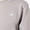 Adidas X Stella McCartney Co-branded Logo Print Crew Neck Sweatshirt Daily Casual Comfort Tops Women Grey HR2528
