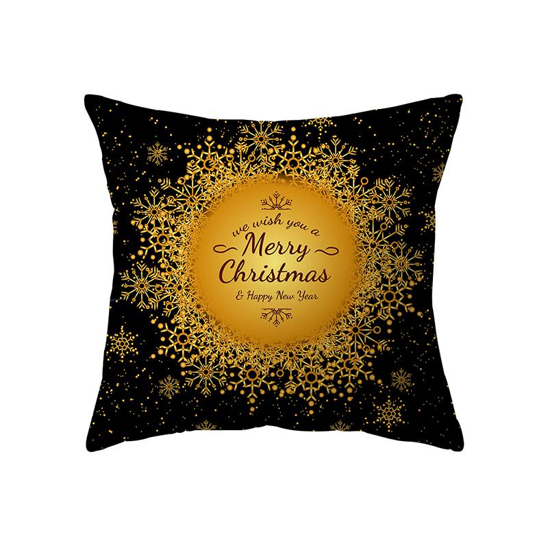 Home Decor Christmas Theme Decorative Print Pattern Cushion Cover Home Living Room Sofa Decor Throw Pillow Pillow Cover