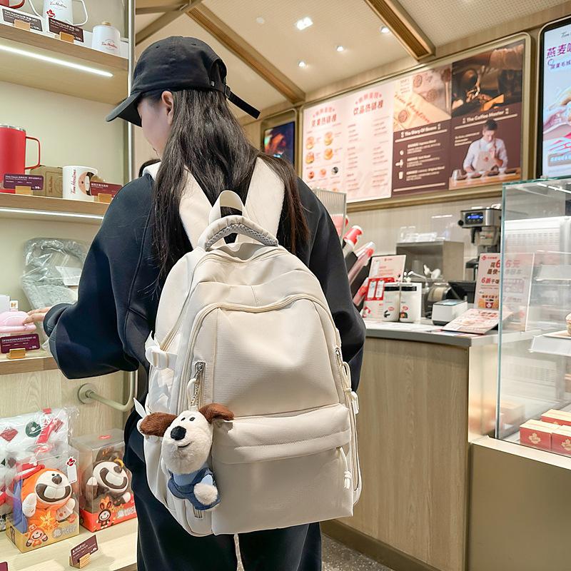 Schoolbag Campus Style High School College Students High Value School Bag Simple Versatile Large Capacity Backpack Short Trip Backpack