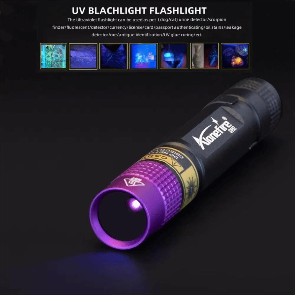 Portable Ultraviolet Light Torch Durable UV Inspection Lamp Mini UV Flashlight Identification