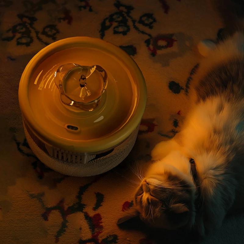 Automatic Circulating Pet Water Dispenser for Cats Plastic Drinking Bowls Home Indoor Rounded Kitten Puppy Automatic Feeders