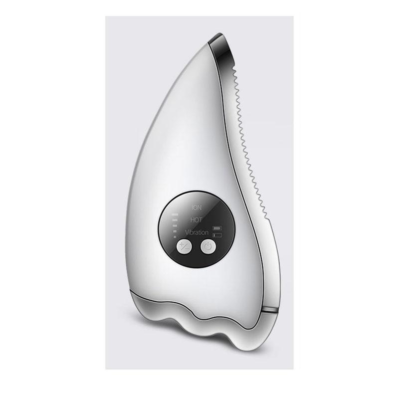 Электрический скребковый массажер K·SKIN Guasha, EMS, микротоковый вибрационный массаж, горячий компресс с постоянной температурой белый