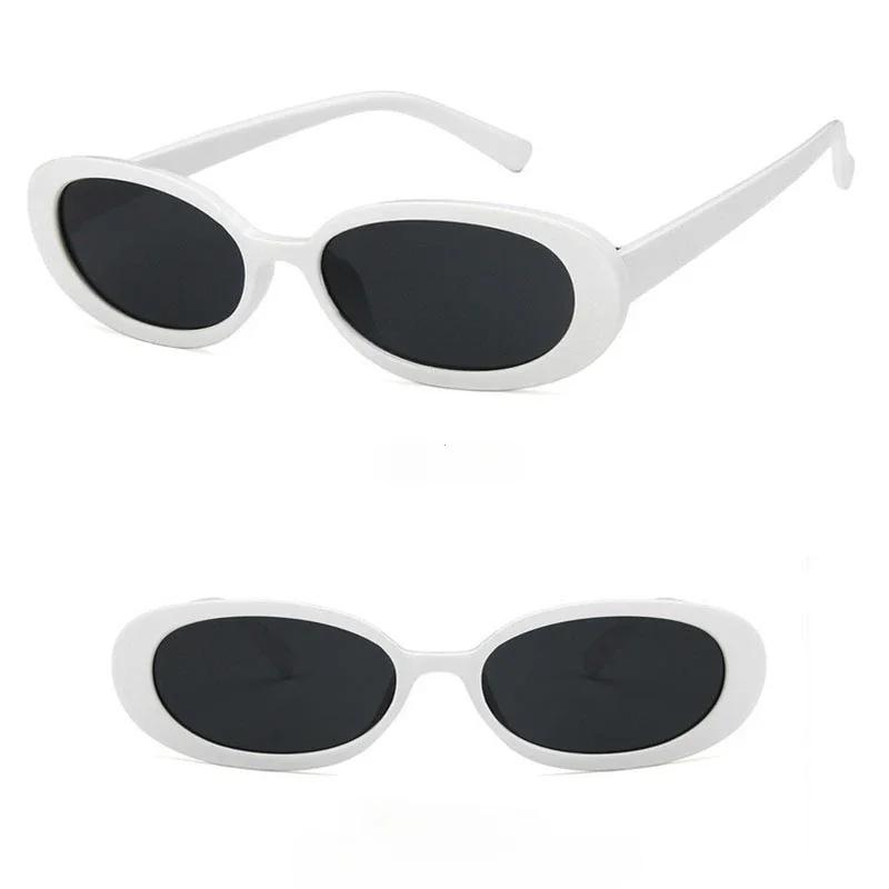 Vintage Oval  Sunglasses Women Luxury Designer Small Oval Sun Glasses Retro Black Red Glasses Ladies Goggle Gafas De Sol Mujer