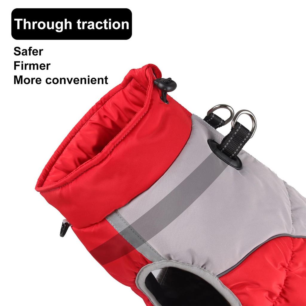 Winter Pet Clothes With Reflective Design, Thick Dog Clothing For Warmth, Dog Cotton Coat