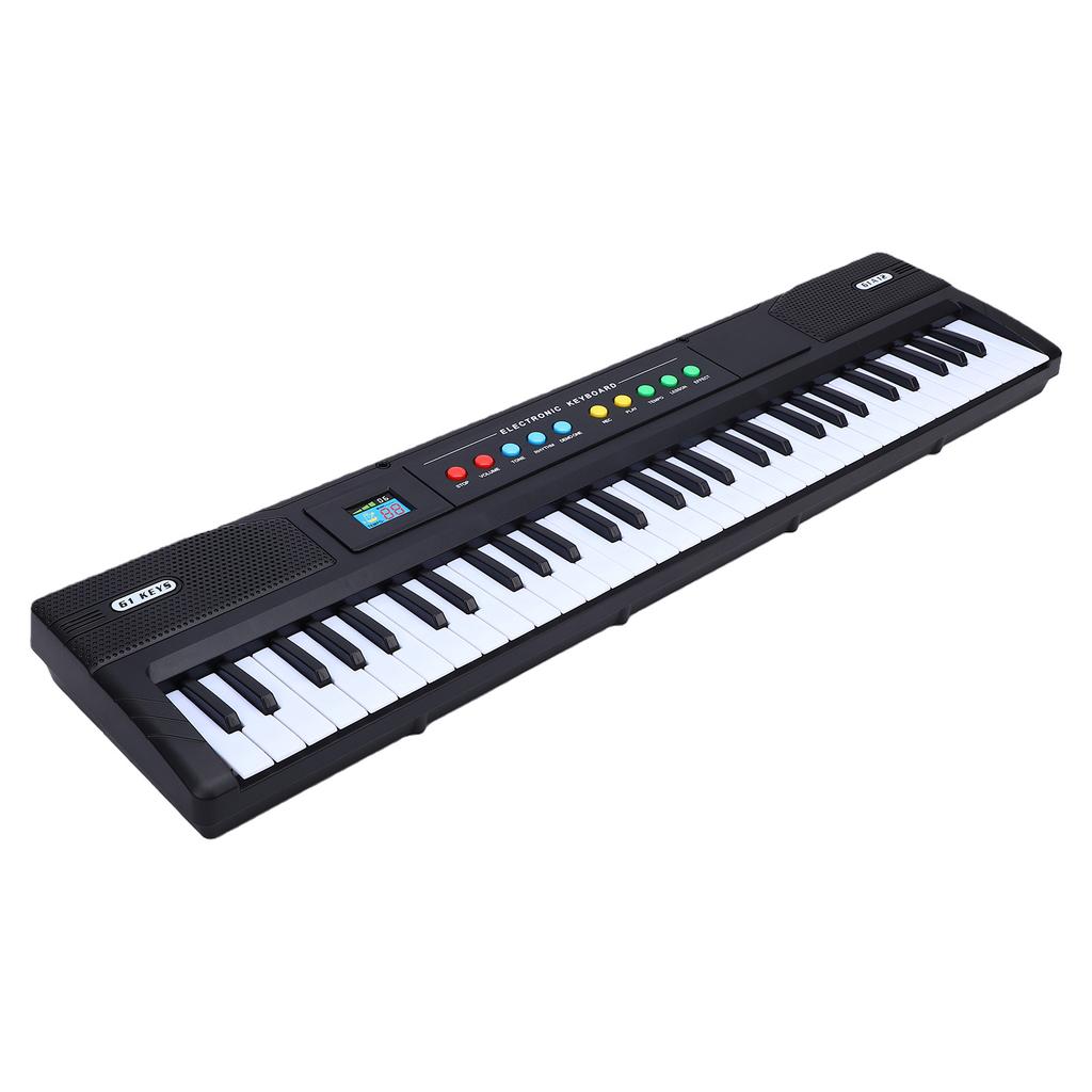 61 Key Electronic Keyboard Piano 8 Tones 16 Rhythms Recording Playback with Mic Teaching Mode Portable Music Keyboard