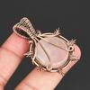 Rose Quartz Gemstone Pendant  Copper Wire Wrapped Jewelry Unique Boho Healing Stone Pendant for Women