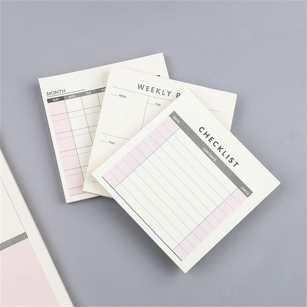 Check List Plan List Stationery School Supplies Memo Pad Daily Weekly Month Planner Weekly Plan