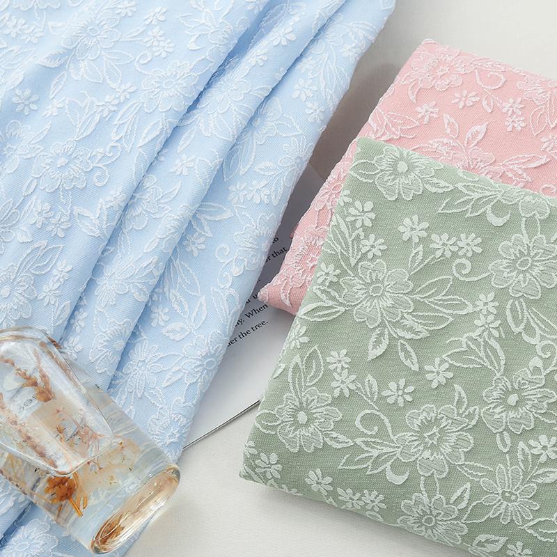 0,5m/1m/2m Hochwertiger Relief-Spitzenjacquardstoff für Dekorationsstoffe, Kinderkleidung, Bettwäsche, Handnähen, DIY-Stoff