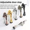 Thick Adjustable Rubber Door Stopper - Three Holes On The Bottom for Fixing - Prevent Wear and Impact On The Door Top