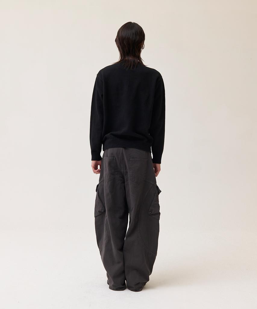 Akesi Marc Henley Neck Knit_Black