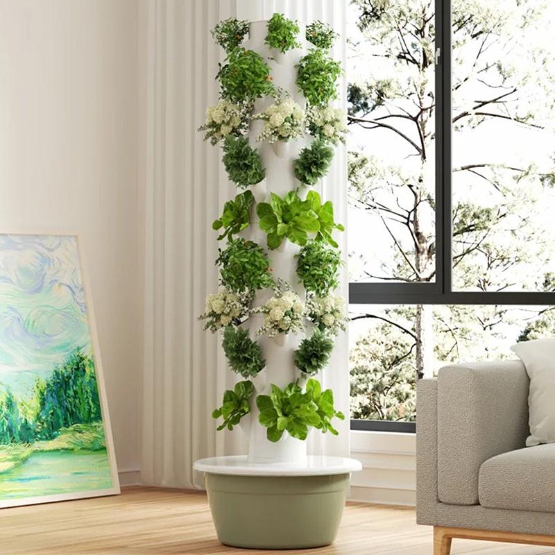 Hydroponic Growing System Indoor Outdoor Home Grow Herb Vertical Garden Tower Vegetable Planter Pot Kit DIY