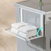 Magnetic Metal Washing Machine Side Shelf Space-Saving Folding Clothes Rack No Punching Temporary Rack Simple Bathroom Shelf