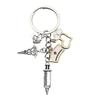 Heart-shaped Syringe Stethoscope Keychain with Nurse Cap Pendant Ornament