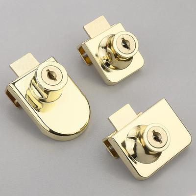 Glass Display Cabinet Lock Latch Showcase Locks Zinc Alloy Single/Double Door Lock With Keys Display Cabinet Furniture Hardware