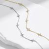 MODIAN 925 Silver Mini Flowers Bracelet Dainty Link Chain Pave Setting CZ For Women Wedding Fine Jewelry Gift