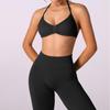 New high waist fitness hip lift nude tight high elastic yoga trousers sports suit women