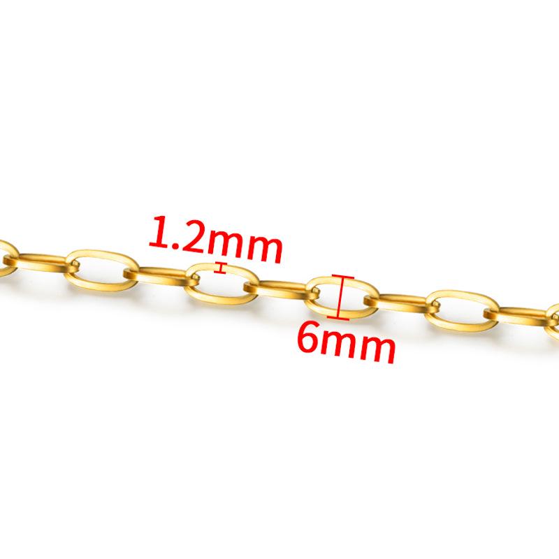 Stainless Steel Gold Chain for DIY Jewelry: Necklace & Bracelet Fashion Accessory