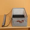 Large Foldable Fabric Storage Box with Lid and Steel Frame