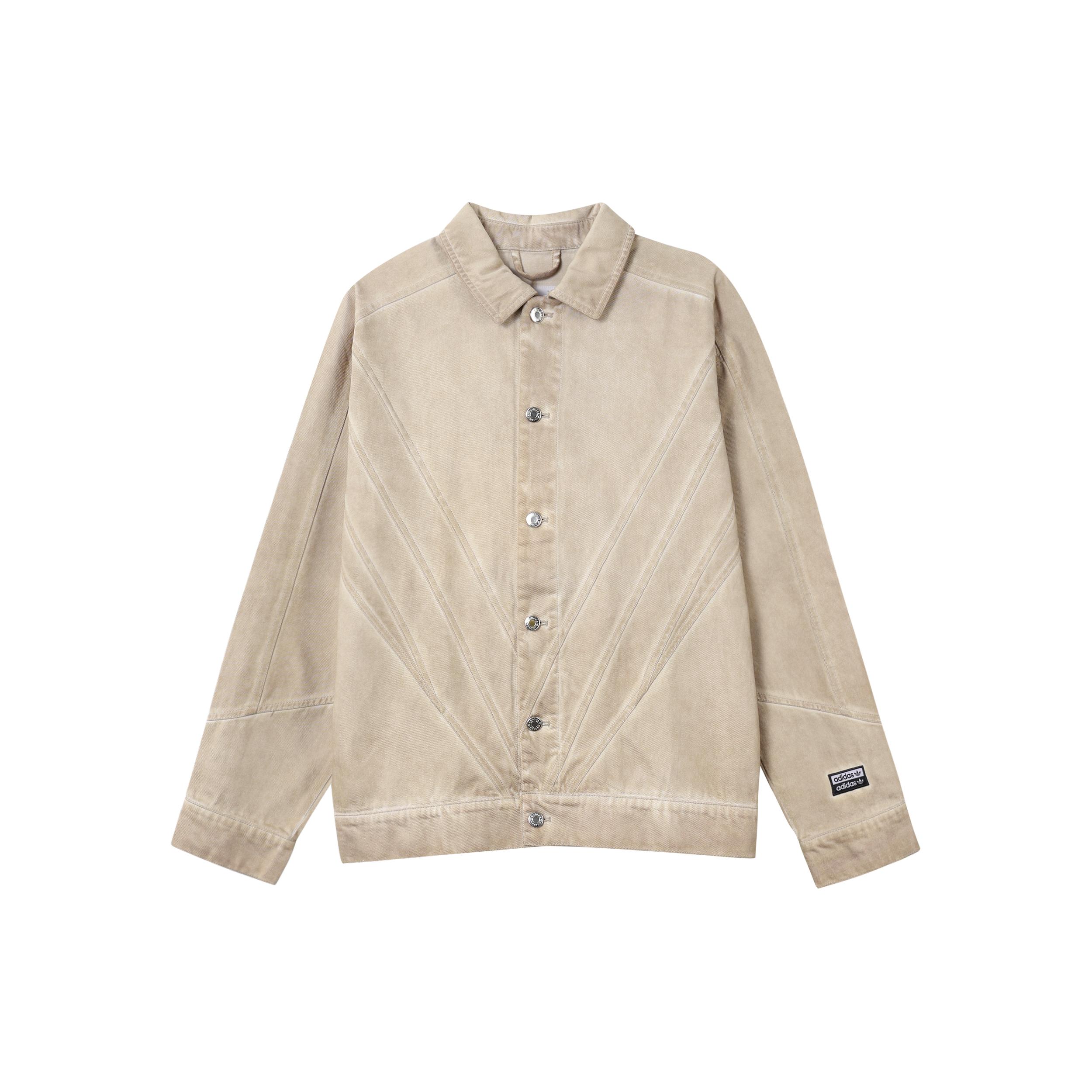 Джинсовые куртки Adidas Originals RYV Мужские С отложным воротником Прямой крой Средняя посадка GN3314 XS