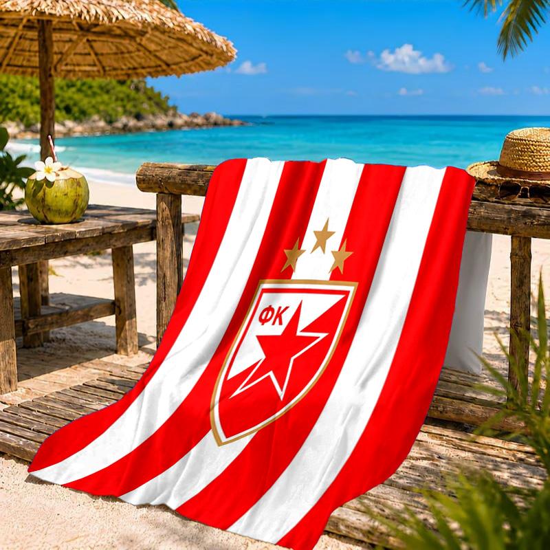 Crvena Zvezda Beach Towel, Quick-drying, Easy to Care for, Suitable for Both Fitness and Beach Vacations,Sports Essential