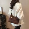 IELGY Autumn Winter Fashion Plaid Bag Woolen Plaid Contrast Color Small Square Bag High-End Messenger Shoulder Bag
