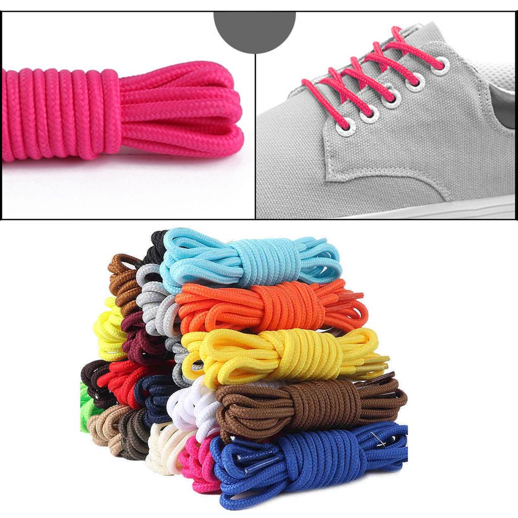 1 Pairs Premium Round Boot Laces, 4mm Diameter Walking Boot Laces for Walking Boots, Heavy Duty Work Boot Laces for Work Boots