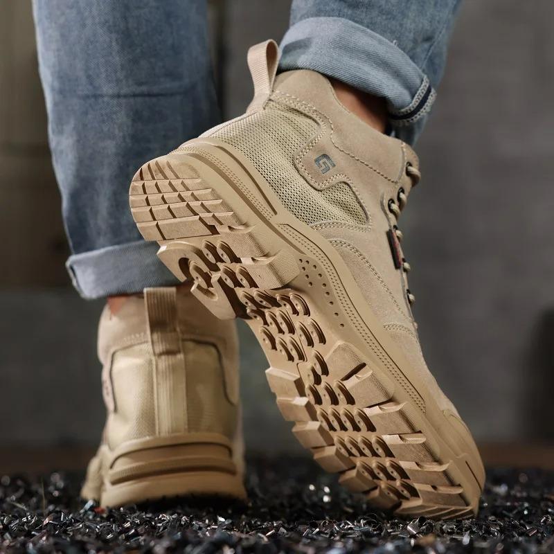 Men's Insulated Shoes 10KV All-season Insulated Electrician Boots Plastic-covered Toe Anti-crush and Anti-puncture Safety Shoes