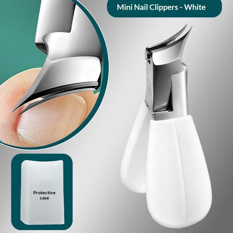 

Mini Stainless Steel Ingrown Toenail Clipper Curved Jaw & Angled Blade for Thick Nails and Ingrown Toenail Care Pedicure Tool білий