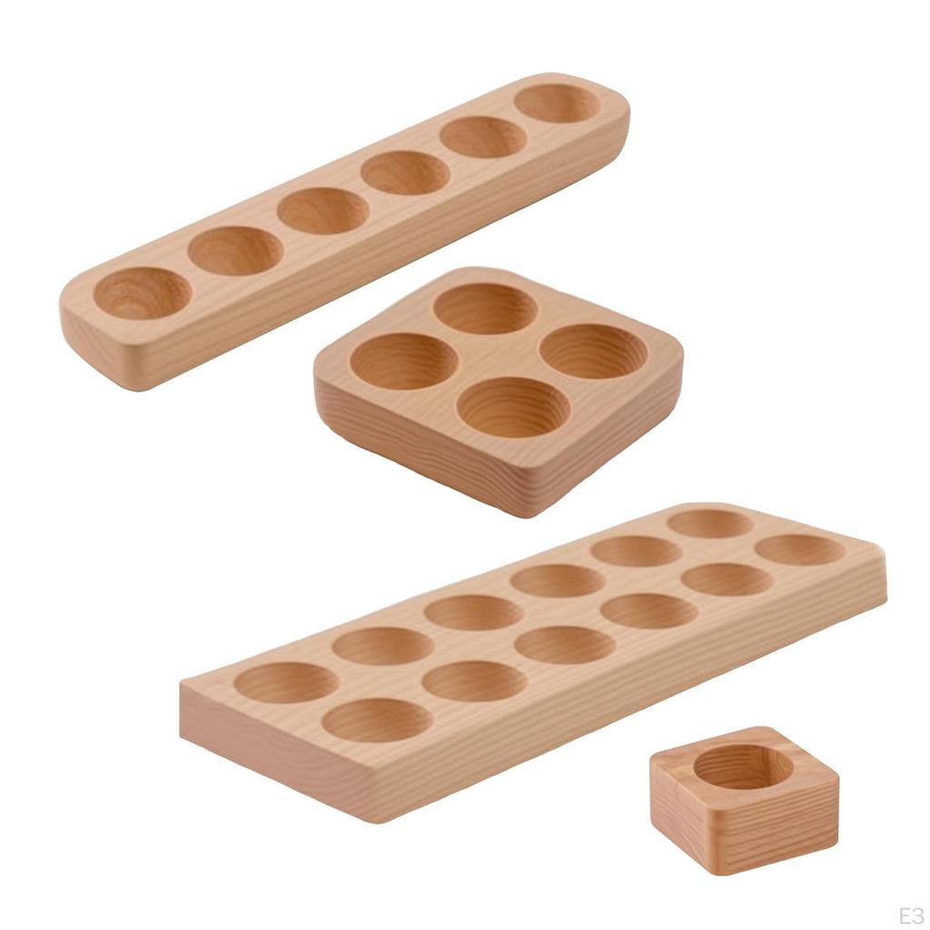 Wooden Egg Holder to Clean Decor Decorative Rustic Rack Organizer for Restaurant Tabletop Home