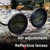 Vintage Polarized Sunglasses Adjustable ND1-9 Lenses UV Protection Fishing Glasses Unisex Retro Eyewear with High Clarity