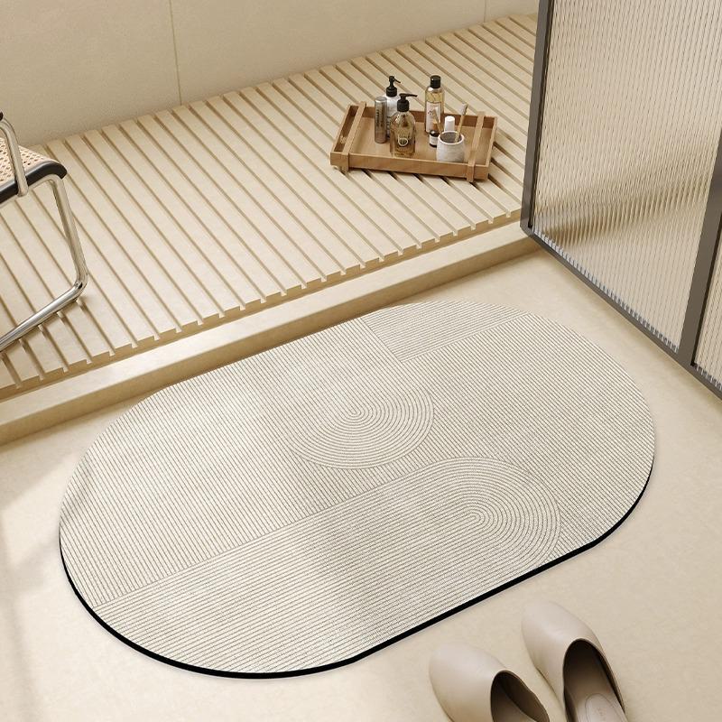Wabi-Sabi Diatom Mud Bathroom Mats: Absorbent, Quick-Drying, Non-Slip, Dirt & Wear-Resistant.