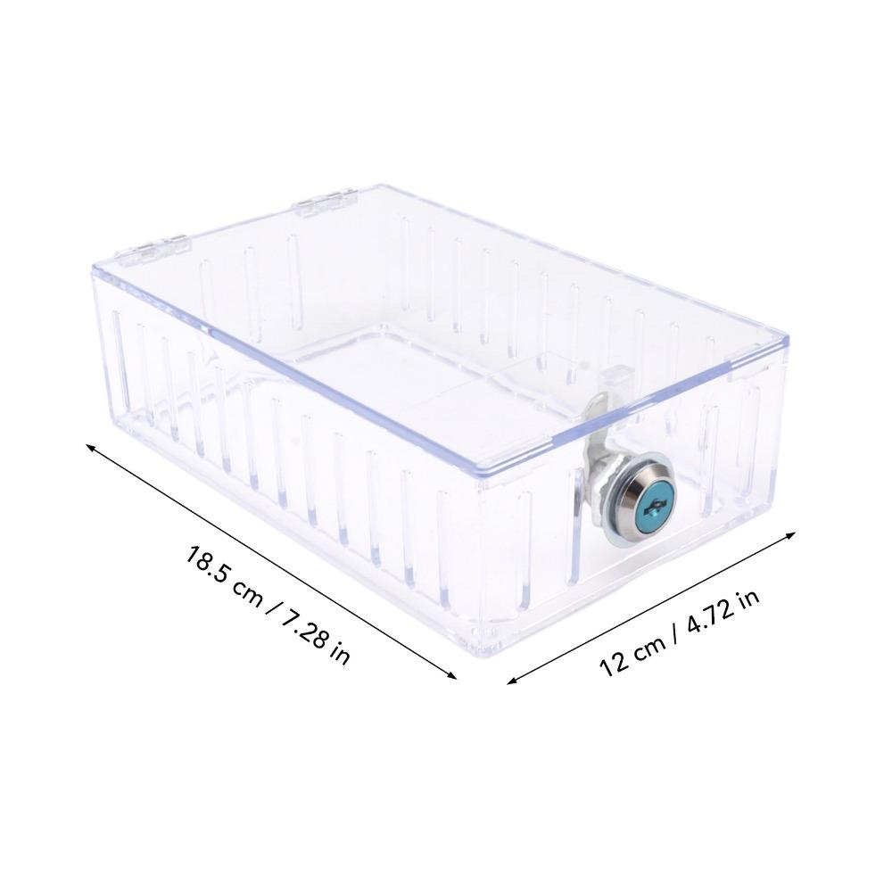 11pcs Large Size Thermostat Lock Box Clear Cover Universal Fit Thermostat Guard With Key Thermostat Protective Cover Home Use