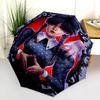 Midnight Gothic Elegance Folding Umbrella Durable 8 Paraphenoid Bones Three Folds Printing Sun Umbrella
