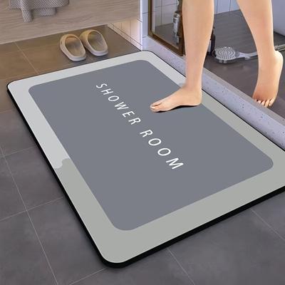 Simple Diatom Mud Mat Entry Door Dirt Resistant Can Be Cut Non-slip Mat Bathroom Absorbent Mat