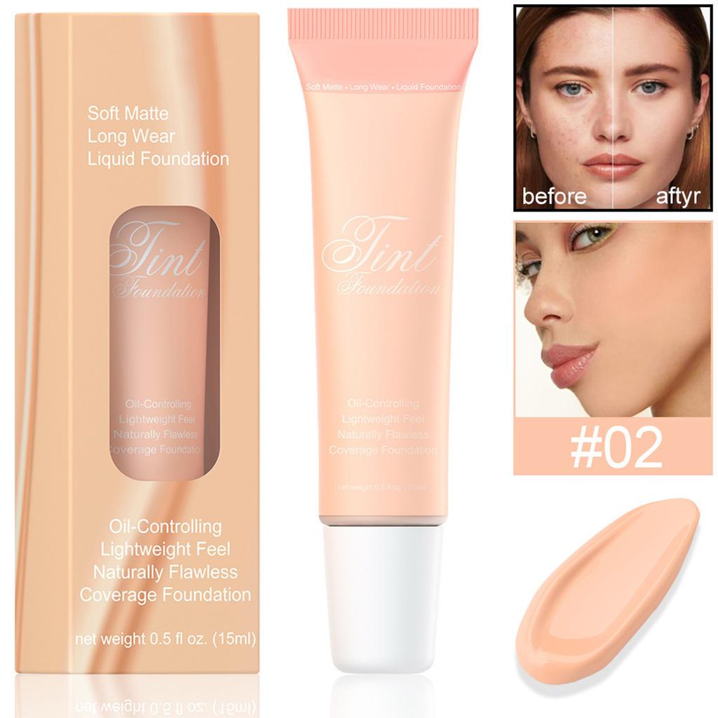 Long-Wearing Lightweight Matte Foundation – 1Pc Liquid Coverage for Day-to-Night Wear, Commute to Party Looks