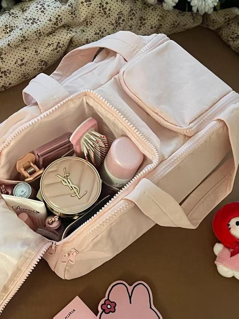 Durable Waterproof Double-Opening Makeup Bag - Large Capacity, Portable & High-Value for Travel