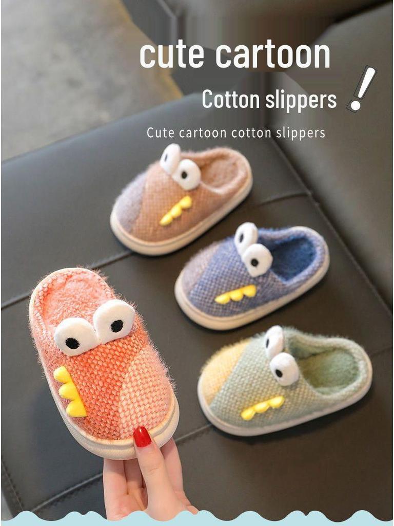 Kinder Cartoon Winterschuhe - Rutschfeste Hausschuhe für Jungen & Mädchen mit Samt, Eltern-Kind-Passform