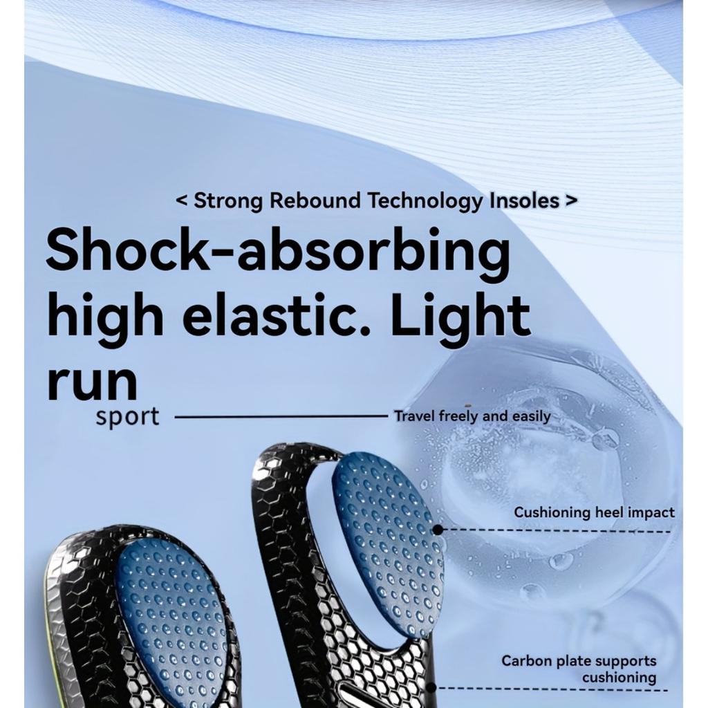 Silicone Sports Insole - Shock-absorbing, Comfortable Cushioning, Suitable for Running and Standing, with Arch Support, Insole