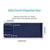 Blue Sofa Arm Storage Bag With Multiple Pockets Waterproof Polyester Oxford Cloth Quick Setups Living Room Organizers For Family Use
