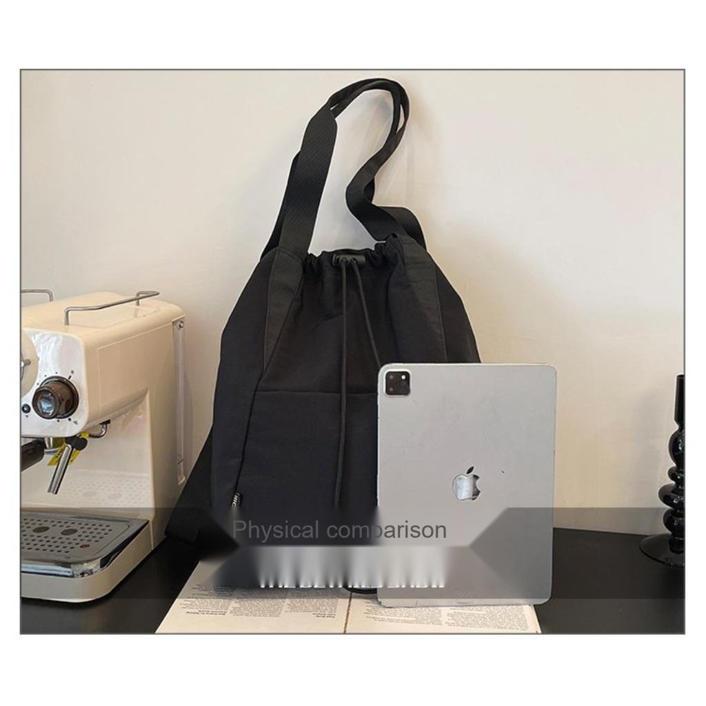 Backpack Women Nylon Drawstring Portable Daily Commute