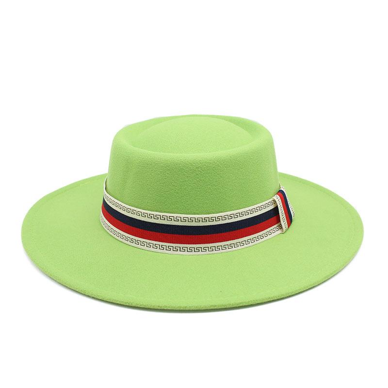Big Brim Bump Dome Hat Woolen Top Hat Women'S Quarter British Retro Men'S Felt Hat French Jazz Hat