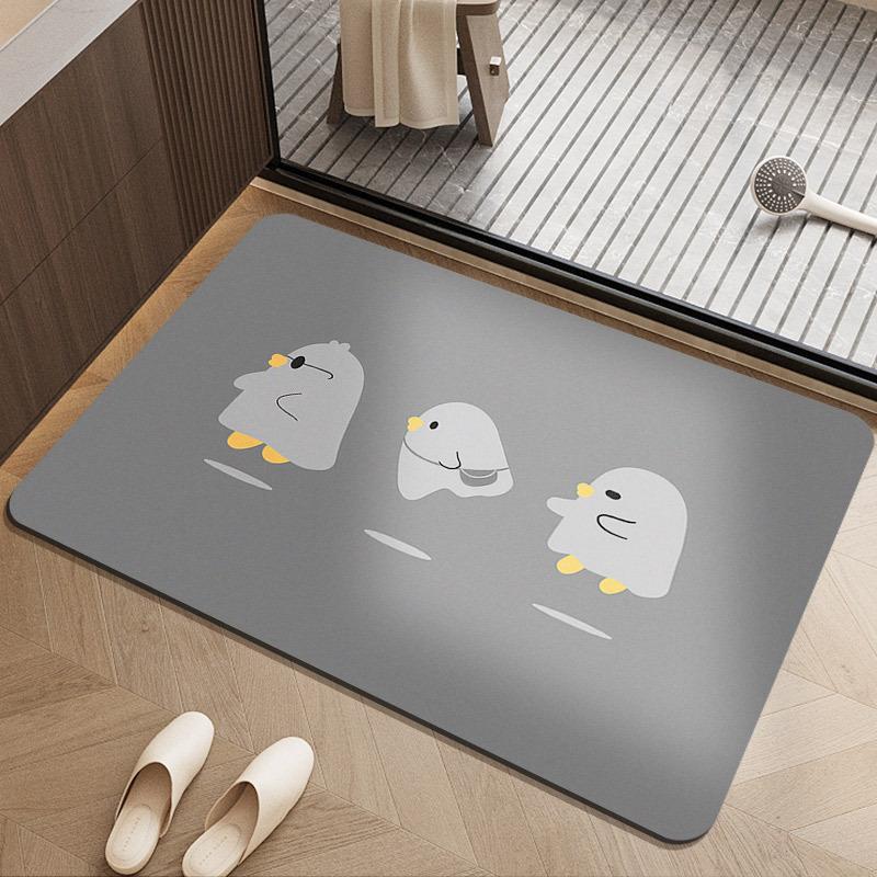 Bathroom Absorbent Floor Mat Household Absorbent Anti Slip Foot Mat Bathroom Door Resistant To Dirt and Easy To Maintain