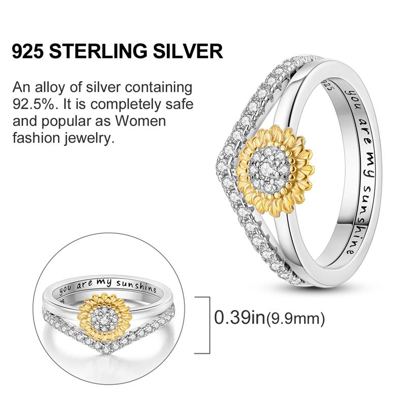 New 925 Silver Rings Zircon Sparkling CZ Rings Rings For Women Original Wedding Fine Jewelry Accessories Gifts