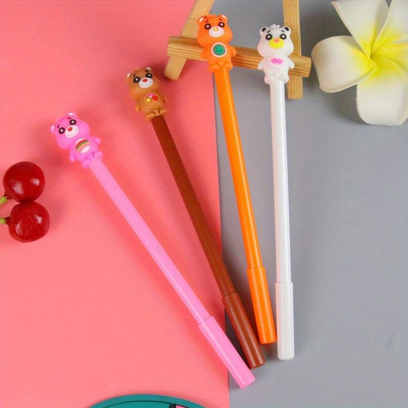 Rientro a scuola stagione 10 pezzi penna gel orsetto cartone animato 0,5 mm cancelleria creativa per l'apprendimento penna a base d'acqua scrittura carina penna firma ufficio